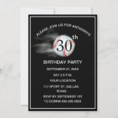 30e Verjaardag Feest Baseball Black Dad Sport Kaart (Voorkant)