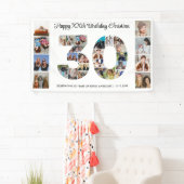 30e verjaardag feestnummer 30 fotocollage spandoek (Insitu)