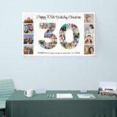 30e verjaardag feestnummer 30 fotocollage spandoek (Beurs)