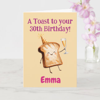 30e verjaardag felicitaties, grappige toast, op ma kaart
