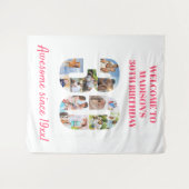 30e verjaardag Foto Collage Backdrop roze Wandkleed (Voorkant (horizontaal))