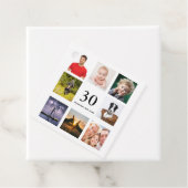 30e verjaardag foto collage man bedankt bedankjes labels (In situ)