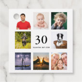 30e verjaardag foto collage man bedankt bedankjes labels (Voorkant)