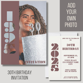 30e verjaardag foto geboren 1995 rode uitnodiging
