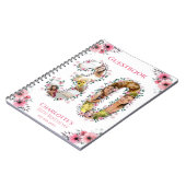 30e verjaardag Foto roze flower White Guest Book Notitieboek (Linkerzijde)