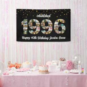 30e verjaardag Fotocollage opgericht 1996 Spandoek