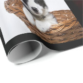 30e verjaardag fotocollage zwarte vrouw zwart cadeaupapier (Rol Hoek)