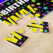 30e verjaardag — Fun, kleurrijk Star Field Pattern Legpuzzel (Zijkant)