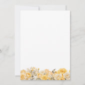 30e verjaardag Gele Bloemen Partij Kaart (Achterkant)