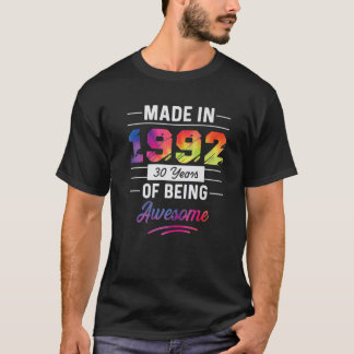 30e verjaardag, gemaakt in 1992 T - shirts, kleurr T-shirt