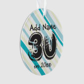 30e verjaardag Gepersonaliseerd Ornament (voorkant)