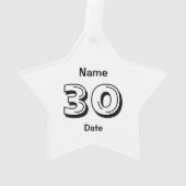 30e verjaardag Gepersonaliseerde gokcadeau Ornament (achterkant)