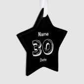 30e verjaardag Gepersonaliseerde gokcadeau Ornament (voorkant)