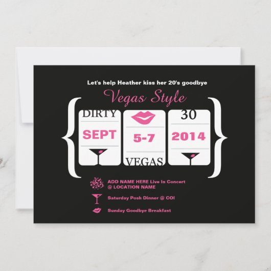 30e verjaardag gokautomaat kaart (Voorkant)