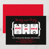 30e verjaardag gokkast machine dobbelstenen en pok kaart (Voorkant / Achterkant)