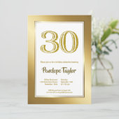 30e verjaardag Gold Party Kaart (Staand voorkant)