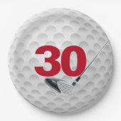 30e verjaardag Golf Ball Design Bord (Voorkant)