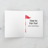 30e verjaardag golfbal in gras kaart (Binnen)