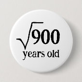 30e verjaardag grappige dertigste wiskunde vierkan ronde button 7,6 cm (Voorkant)