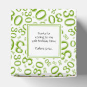 30e verjaardag Groen/wit Random Number Pattern Bedankdoosjes (Bovenkant)