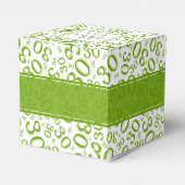 30e verjaardag Groen/wit Random Number Pattern Bedankdoosjes (Achterkant)