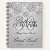 30e verjaardag Guestbook Silver Winter Notitieboek (Voorkant)