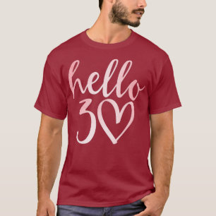 30e verjaardag Hallo Dertig vierkante geschenken T T-shirt