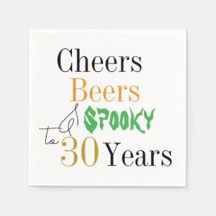 30e verjaardag Halloween Cheers Spooky Party Servet