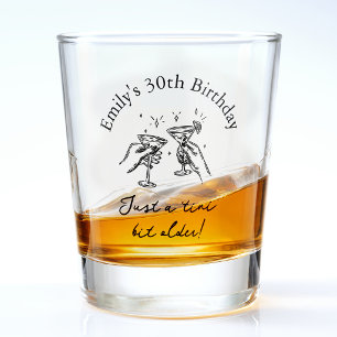 30e verjaardag “Just a Tini Bit Older” Martini Shot Glas