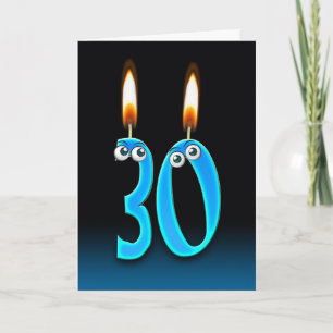 30e verjaardag kaarsen kaart