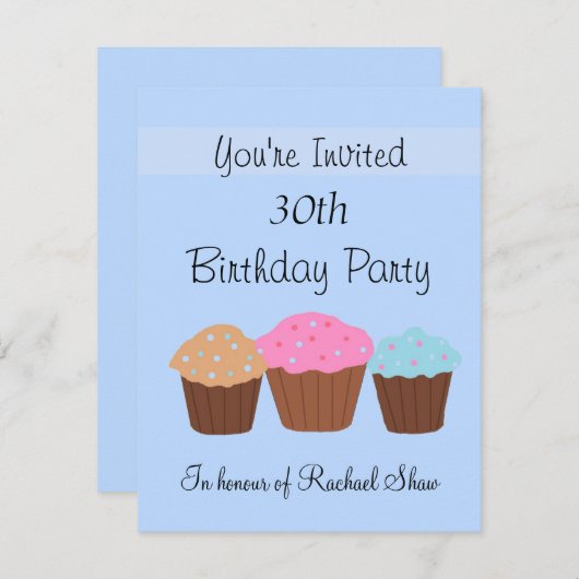 30e verjaardag kaart (Voorkant / Achterkant)