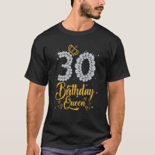 30e verjaardag koningin 30 jaar oud vrouwen meisje t-shirt