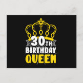 30e Verjaardag Koningin Kroon Ronde Verjaardag Briefkaart (Voorkant)