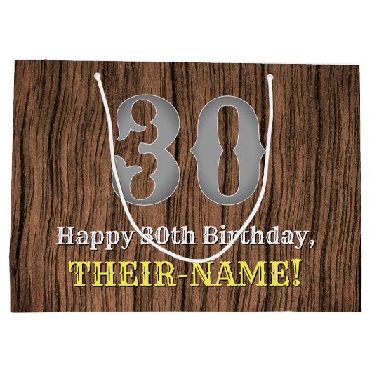 30e verjaardag: Land Westerne Geïnspireerd Kijk, n Groot Cadeauzakje (Achterkant)