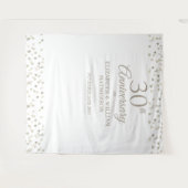 30e verjaardag Love Hearts Photo Booth Achtergrond Wandkleed (Voorkant (horizontaal))