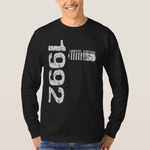 30e verjaardag Man Vrouw Fietsen Vintage 1992 gebo T-shirt