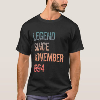 30e verjaardag Mannen Vrouwen Legende Geboren Nove T-shirt