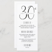 30e verjaardag Menu (Voorkant / Achterkant)