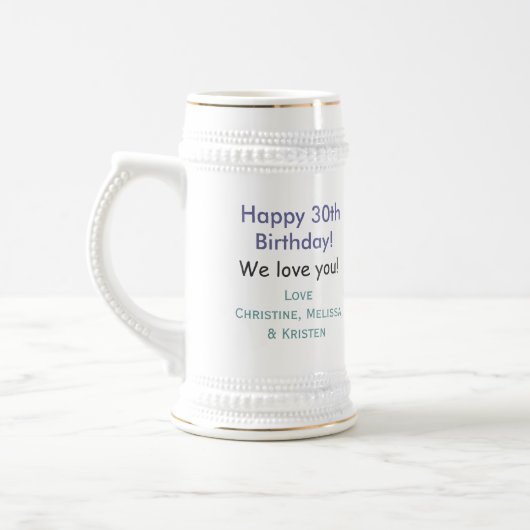 30e verjaardag Mok - Gepersonaliseerd (Links)