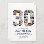 30e verjaardag nummer 30 aangepaste fotocollage kaart (Voorkant / Achterkant)