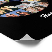 30e verjaardag nummer 30 fotocollage cadeau poster (Hoek)