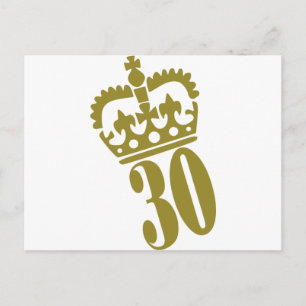 30e verjaardag - Nummer - Dertig Briefkaart