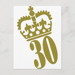 30e verjaardag - Nummer - Dertig Briefkaart