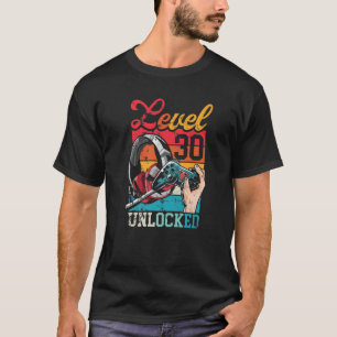 30e verjaardag op 30 onvergrendelde grappige video t-shirt