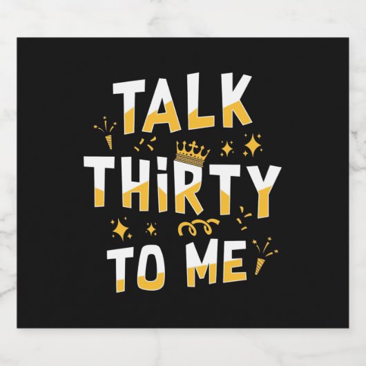 30e verjaardag | Over dertig voor mij praten Bier Etiket (Enkel label)