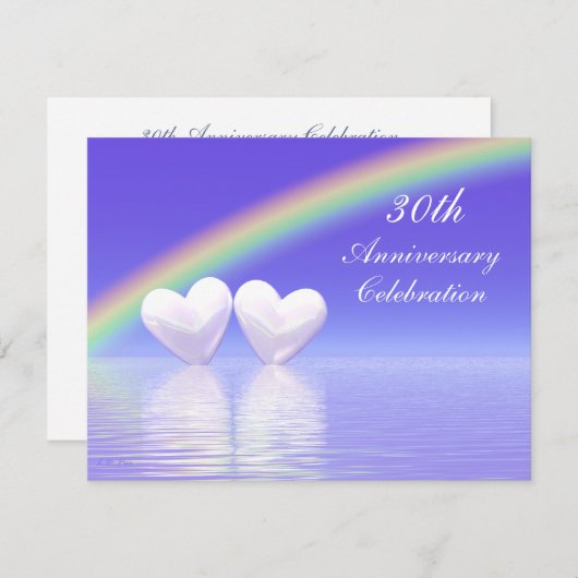 30e verjaardag Parelharten Kaart (Voorkant / Achterkant)