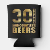 30e verjaardag Party Favor Terug en Goud Blikjeskoeler (Achterkant)