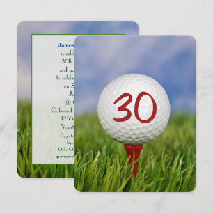 30e verjaardag Party Golf thema Kaart