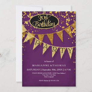 30e verjaardag Pennant Banner Confetti Kaart