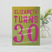 30e verjaardag plezier  kaart (Staand voorkant)